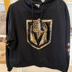 NHL Black and Gold Sequin Women's Sweater